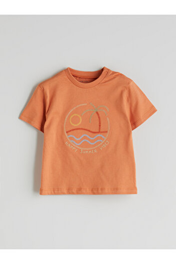 LC Waikiki Bedrucktes Jungen-Baby-T-Shirt und Shorts 2er-Pack