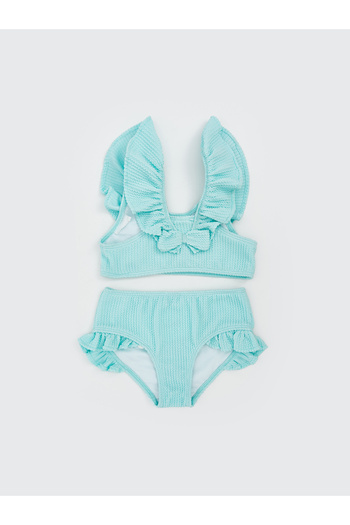 LC Waikiki Girl's Bikini Set with Ribbon Detail