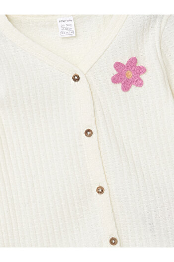 LC Waikiki V Neck Striped Baby Girl Cardigan