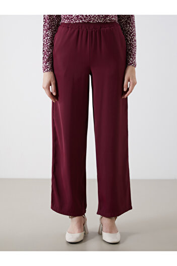 LC Waikiki Wide Leg Women's Trousers with Elastic Waist