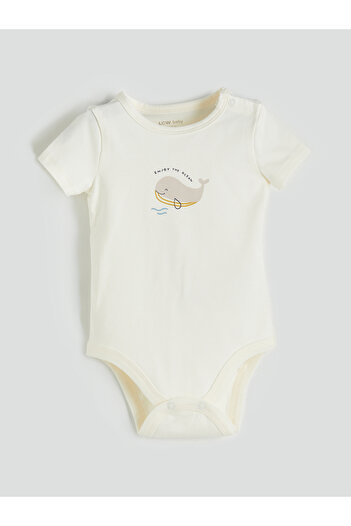 LC Waikiki Organic Fabric Baby Boy Snapback Bodysuit and Leggings 2-Piece