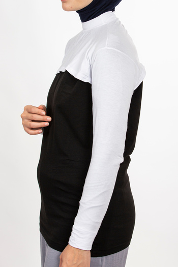Modamelita Hijab Neck Collar Oversleeve Turtleneck Bolero Crop