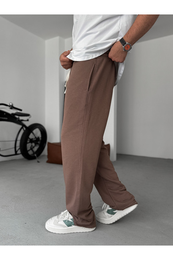 BYBASICMAN Coffee Three Thread Cut Tube Leg Sweatpants Ke-7015