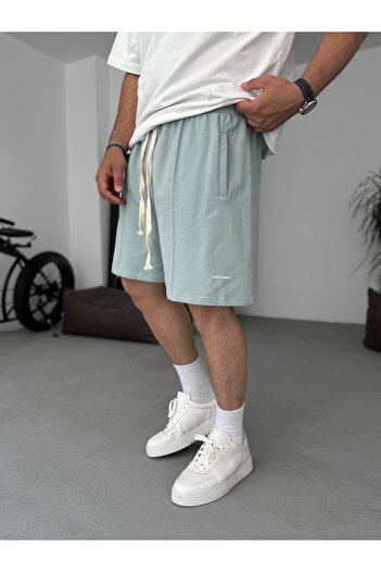 BYBASICMAN Light Green Front Stitched Shorts Jj-151