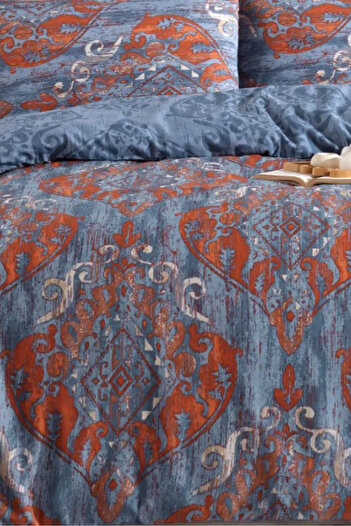 Eponj Home Easy-Iron Duvet Cover Set Single Hitit Navy Blue
