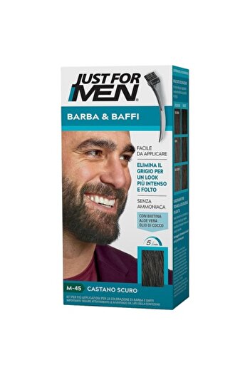 Just For Men Beard and Mustache Dye, Just For Men, M45, Dark Brown 14ml