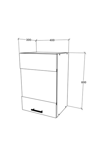 haaus.ro Corp Superior haaus Karo, O Usa, cu sticla, Antracit/Alb, 40 x 30 x 60 cm