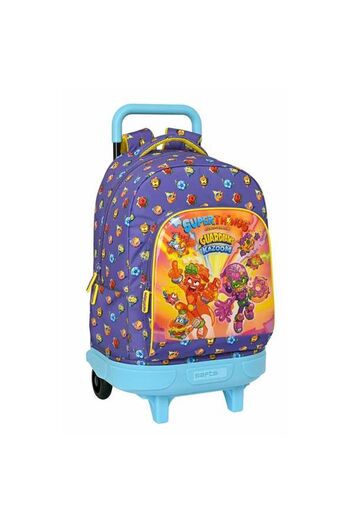 CLATRONIC SuperThings Guardians of Kazoom Wheeled School Backpack, Purple-Yellow, 33 x 45 x 22 cm