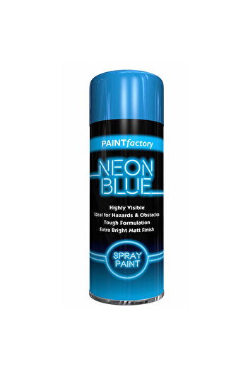 Paint Factory Highly Visible Neon Spray Paint Color Blue 200ml