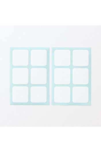 Muji ملصق بدون كي، كل قطعة عرض 3 سم × طول 3 سم، 6 × 2 ورقة
