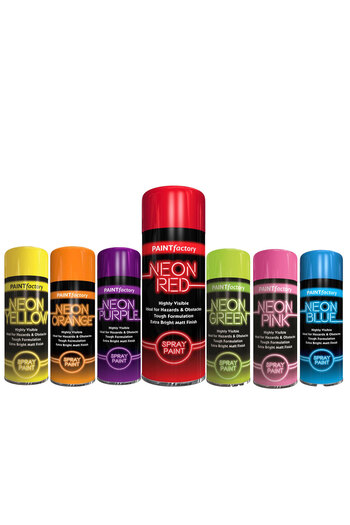 Paint Factory طلاء بخاخ نيون عالي الوضوح باللون الأحمر 200 مل
