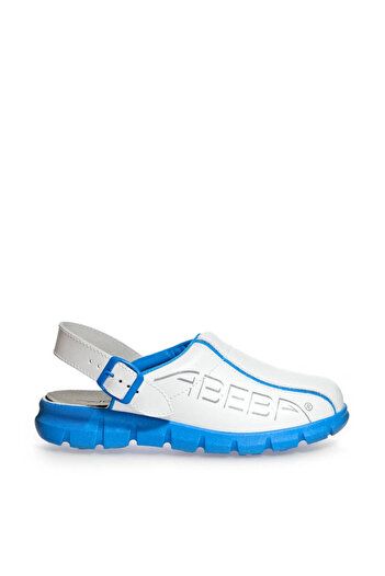 ABEBA Premium leather medical clogs 7312, Blue