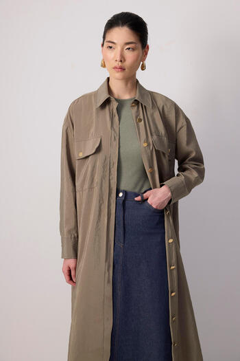 Touché Privé Pocketed Kupra Long Jacket