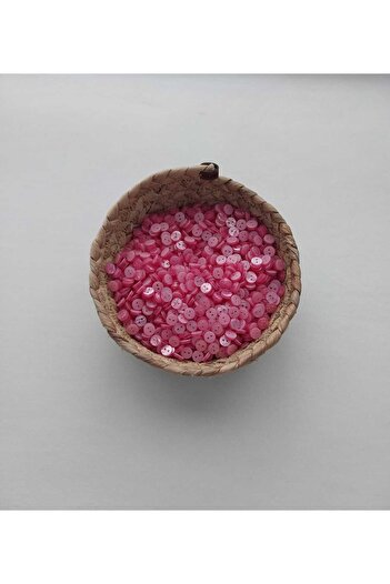 Tasarım Pink Color 8 mm Diameter Polyester Button 50 Pcs