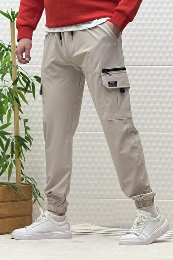 WAFRA Men's Cargo Pocket Model Parachute Jogger Pants