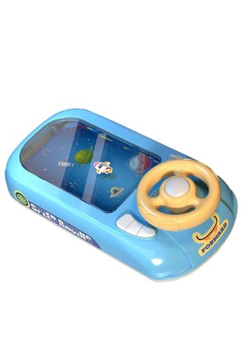 dalimag Interactive steering wheel toy for kids with music and sound effects, blue, for ages 3-7