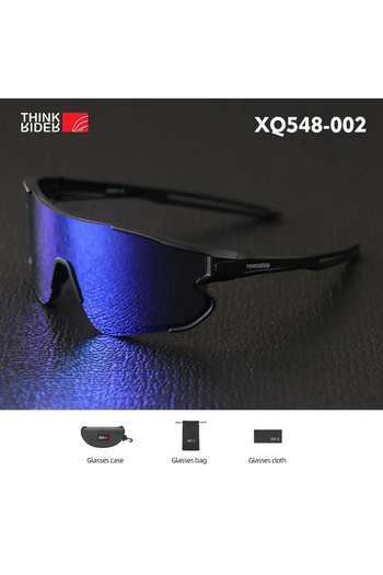 ThinkRider ThinkRider XQ548 cycling glasses, UV protection, black frame, blue tinted lens