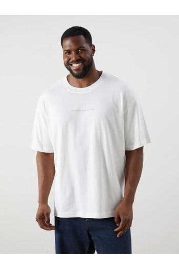 LC Waikiki Lcw Vision Ecru Crew Neck Printed Men's T-Shirt