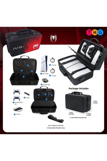 Choice PS5 SLIM Handheld Bag,Large Capacity Spider-Man Themed Bag