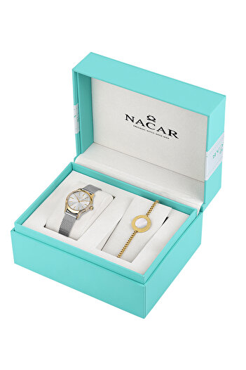 Nacar Silver Women's Watch Nc34-392020K-Csm-Set