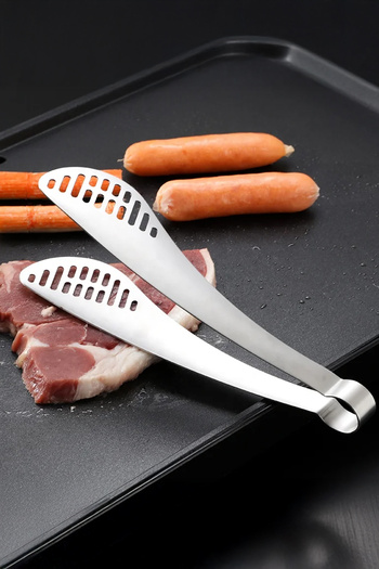 Vadi Stainless Steel Perforated Serving Tongs Pasta Salad Meat Tongs