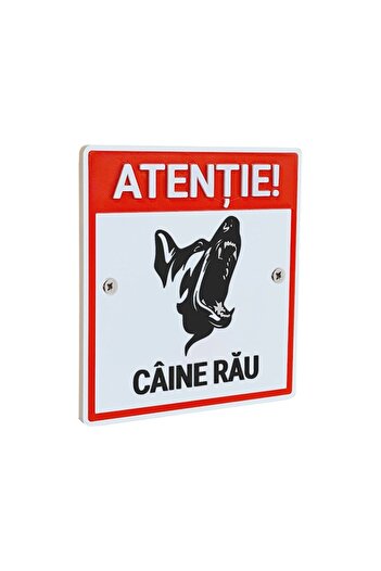 NEXTLY Warning sign "WARNING! BAD DOG" NEXTLY, 15x14cm, white
