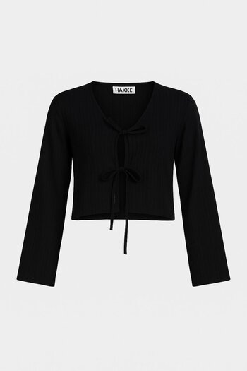 HAKKE Double Tie Double Breasted Blouse