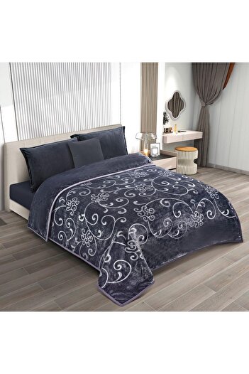 XI DUO 6 kg double winter blanket, plain, engraved, with a super soft texture, size 200 x 240 cm