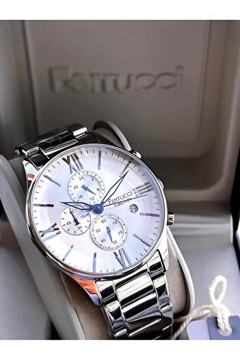 Ferrucci Inner Functions Active Calendar and Day 30m Water Resistant Steel Cord Men's Wrist Watch Vs.Bl