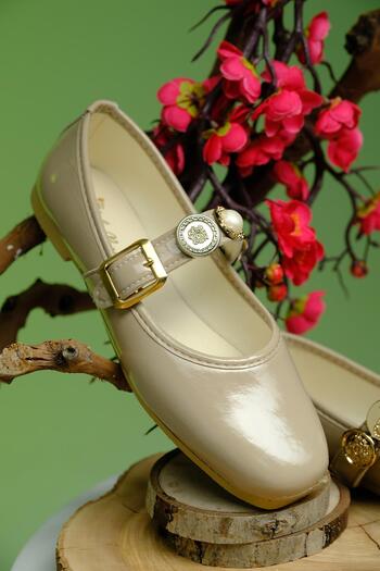Oksit Wens Lightweight No Sound Buckle Detailed Daily Home Office Women's Ballerinas