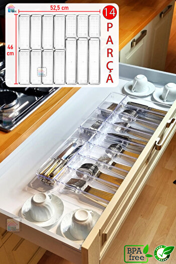 color house 14 Piece Transparent Organizer