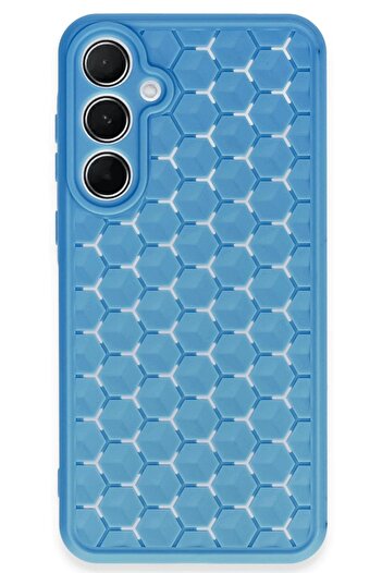 ykavm Newface Samsung Galaxy A25 5g Case Honeycomb Silicone Cover - Blue