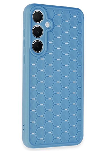 ykavm Newface Samsung Galaxy A25 5g Case Honeycomb Silicone Cover - Blue