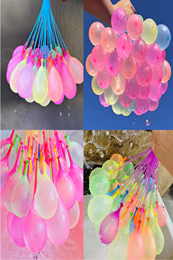 Hyd 333 Pieces Toy Water Balloon with Water Filling Apparatus Party Entertainment Outdoor Toy