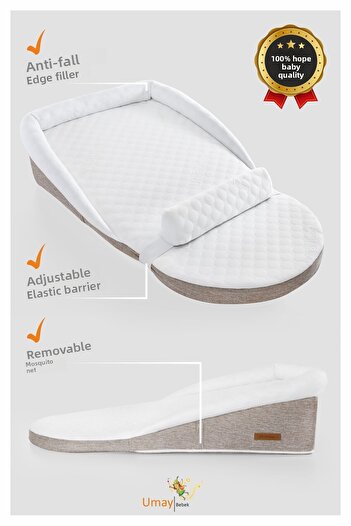 Umaybebek Umay Baby Reflux Bed, Baby Bed - Woven Brown