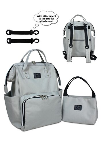 Stylo Star Mother Baby Bag and Small Thermal Bag Ash Gray