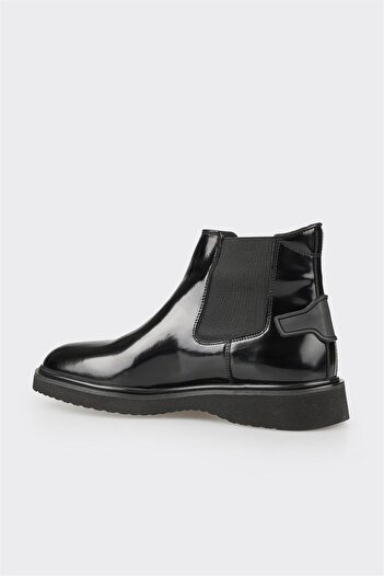 Elle Shoes Siyah Deri Erkek Klasik Bot