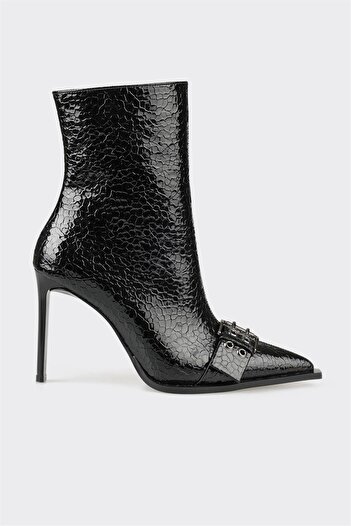 Elle Shoes Cizme clasice cu toc înalt de damă negre