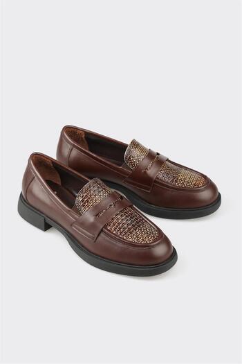 Elle Shoes Καφέ Δερμάτινα Γυναικεία Casual Παπούτσια
