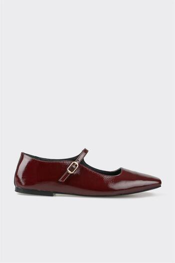 Elle Shoes Burgundy Leather Women's Casual Shoes