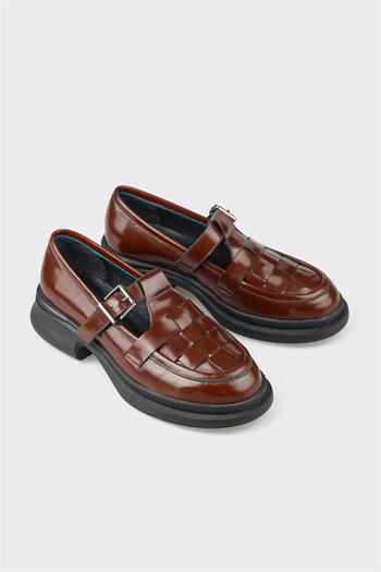 Elle Shoes Tan Leather Women's Casual Shoes