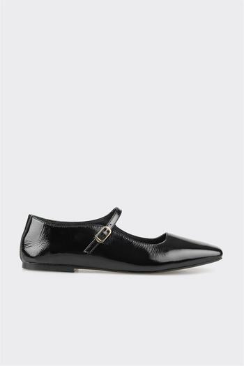 Elle Shoes Black Leather Women's Casual Shoes
