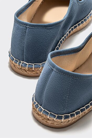 Elle Shoes Mavi Deri Kadın Espadril