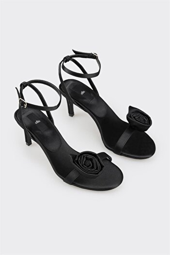 Elle Shoes Black Women's Heeled Sandals