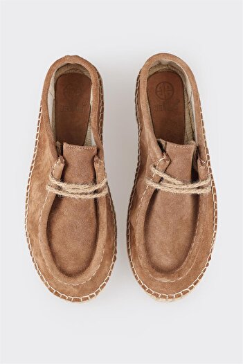 Elle Shoes Taba Deri Kadın Espadril 24Y