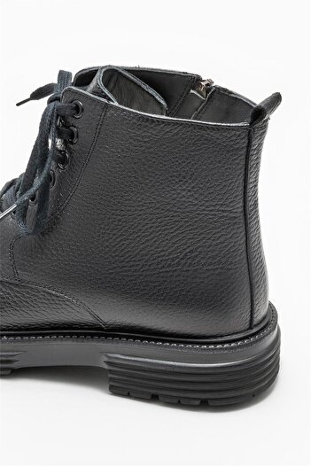 Elle Shoes Siyah Deri Erkek Günlük Bot