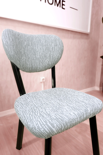 elgeyar Husa pentru scaune din jacquard boem cu model stick - alb