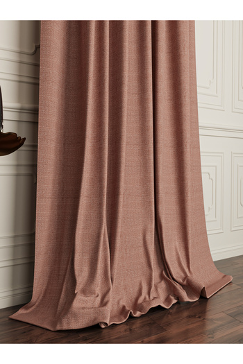 OnyxHome Paris Linen Background Curtain Dried Rose Single Wing (without pleat)