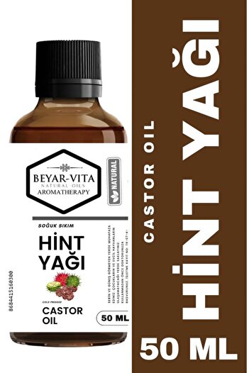 BEYARVİTA Hint Yağı Soğuk Sıkım 50 ml %100 Doğal Ve Saf Castor Oil