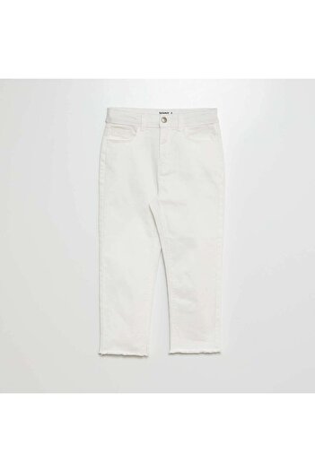 KIABI Skinny cropped trousers WHITE